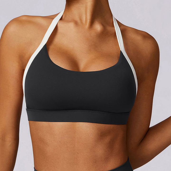 Buddha Stones無地 ホルターネック ブラ 長袖 クロップ タンクトップ パンツ スポーツ フィットネス ジム ヨガ 衣装