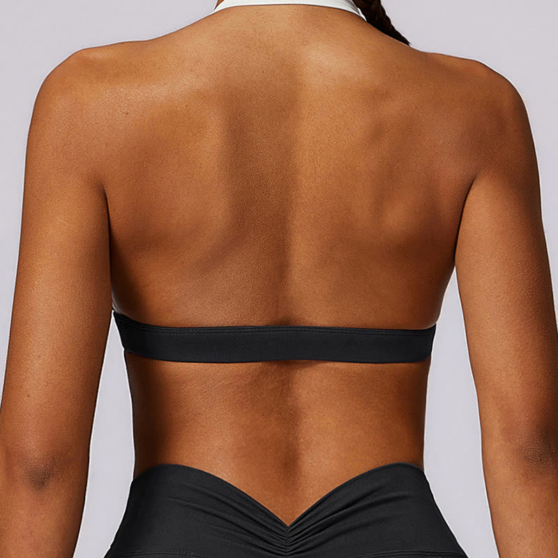 Buddha Stones無地 ホルターネック ブラ 長袖 クロップ タンクトップ パンツ スポーツ フィットネス ジム ヨガ 衣装