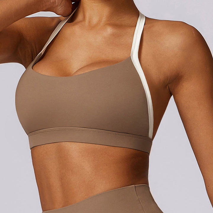 Buddha Stones無地 ホルターネック ブラ 長袖 クロップ タンクトップ パンツ スポーツ フィットネス ジム ヨガ 衣装