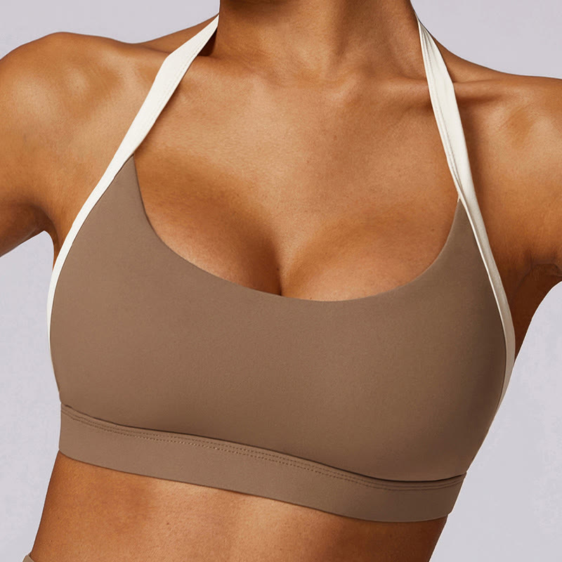 Buddha Stones無地 ホルターネック ブラ 長袖 クロップ タンクトップ パンツ スポーツ フィットネス ジム ヨガ 衣装