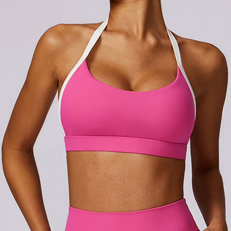 Buddha Stones無地 ホルターネック ブラ 長袖 クロップ タンクトップ パンツ スポーツ フィットネス ジム ヨガ 衣装