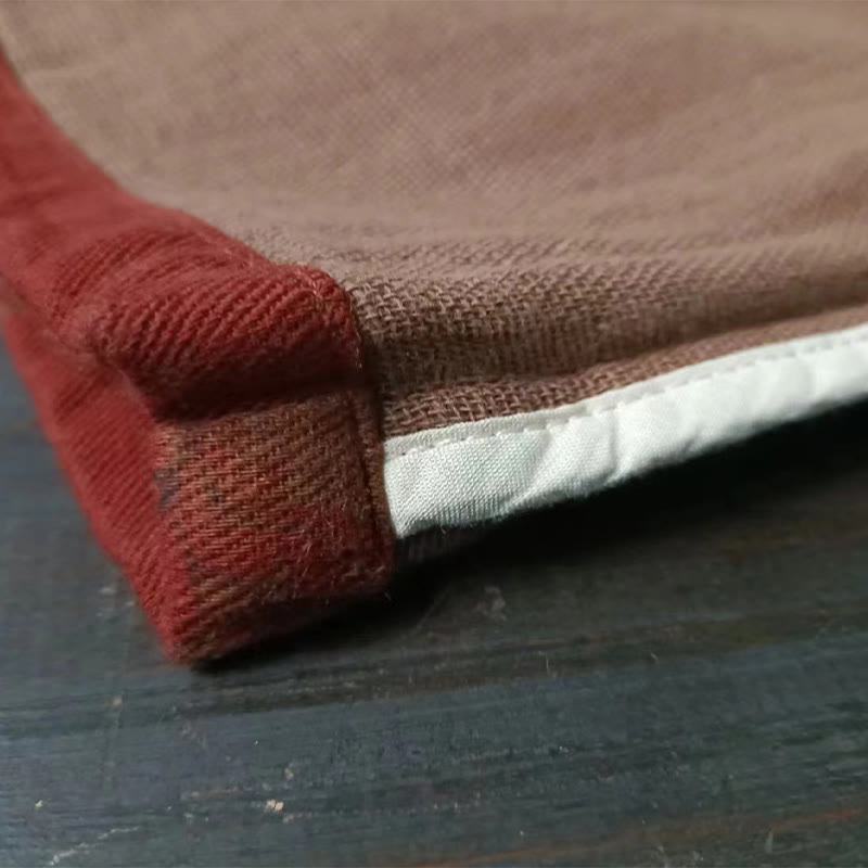 Buddha Stonesオレンジ牡丹花コットンリネンフロッグボタンオープンフロントジャケット ポケット付き - image 12