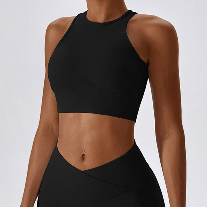 Buddha Stonesノースリーブ クロップ タンクトップ フレアパンツ スポーツ フィットネス ヨガ