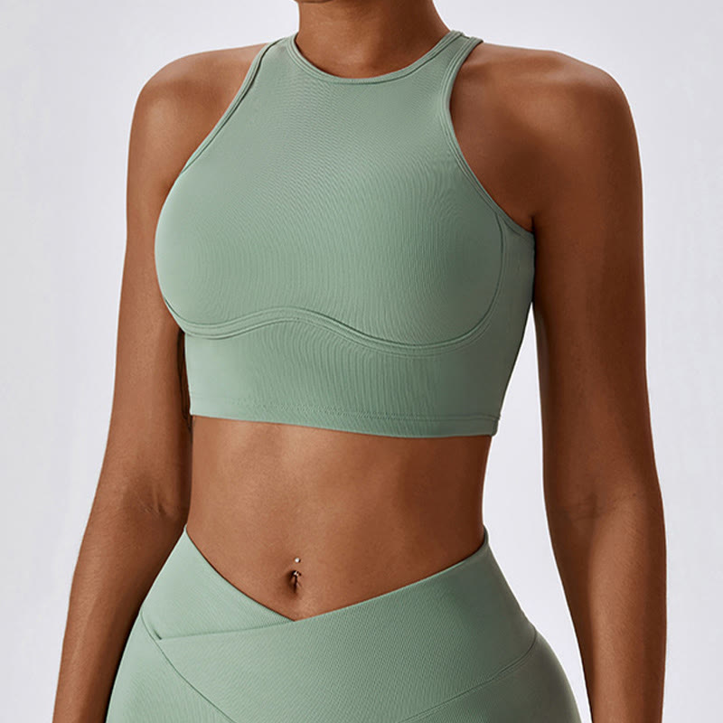 Buddha Stonesノースリーブ クロップ タンクトップ フレアパンツ スポーツ フィットネス ヨガ