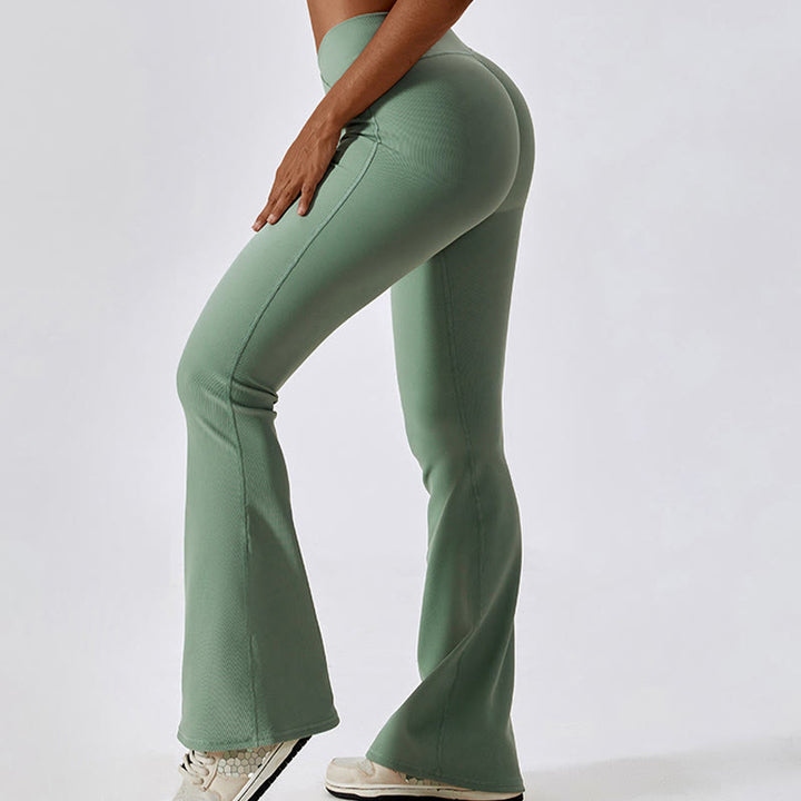 Buddha Stonesノースリーブ クロップ タンクトップ フレアパンツ スポーツ フィットネス ヨガ