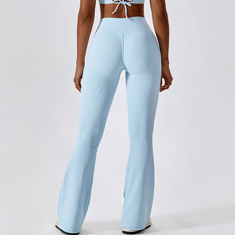 Buddha Stonesノースリーブ クロップ タンクトップ フレアパンツ スポーツ フィットネス ヨガ