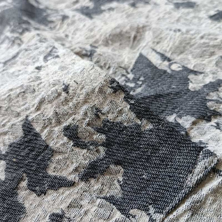 Buddha Stonesブラックグレープリント カエルボタンデザイン 長袖 コットンリネン ジャケット シャツ ポケット付き - image 9