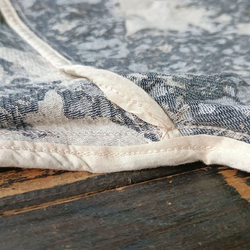 Buddha Stonesブラックグレープリント カエルボタンデザイン 長袖 コットンリネン ジャケット シャツ ポケット付き - image 13