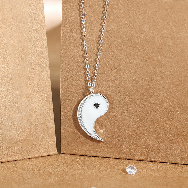 Buddha Stones925スターリングシルバー 陰陽シンボル ハーモニーネックレスペンダント - 白 - image 5
