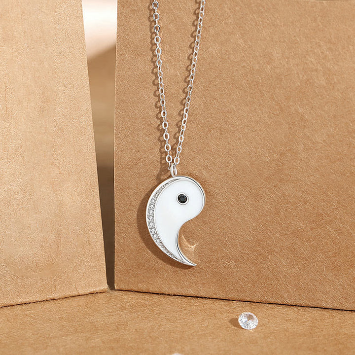 Buddha Stones925スターリングシルバー 陰陽シンボル ハーモニーネックレスペンダント - 白 - image 5
