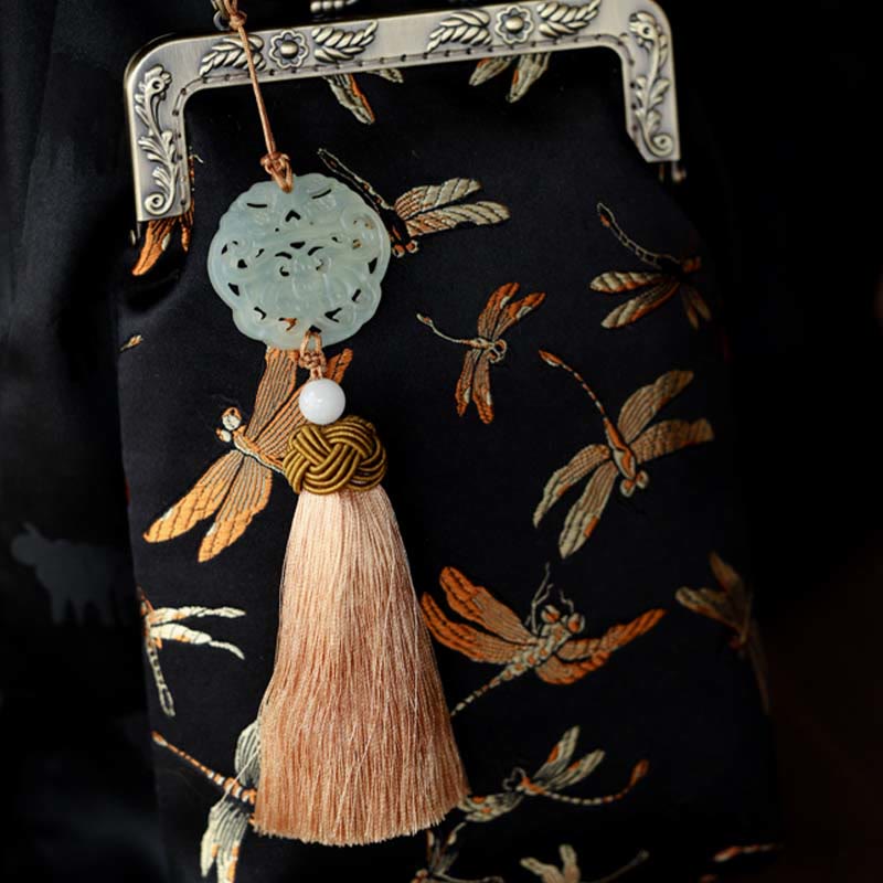 Buddha Stonesの小さなトンボのメタルチェーンクロスボディバッグショルダーバッグ携帯電話バッグ