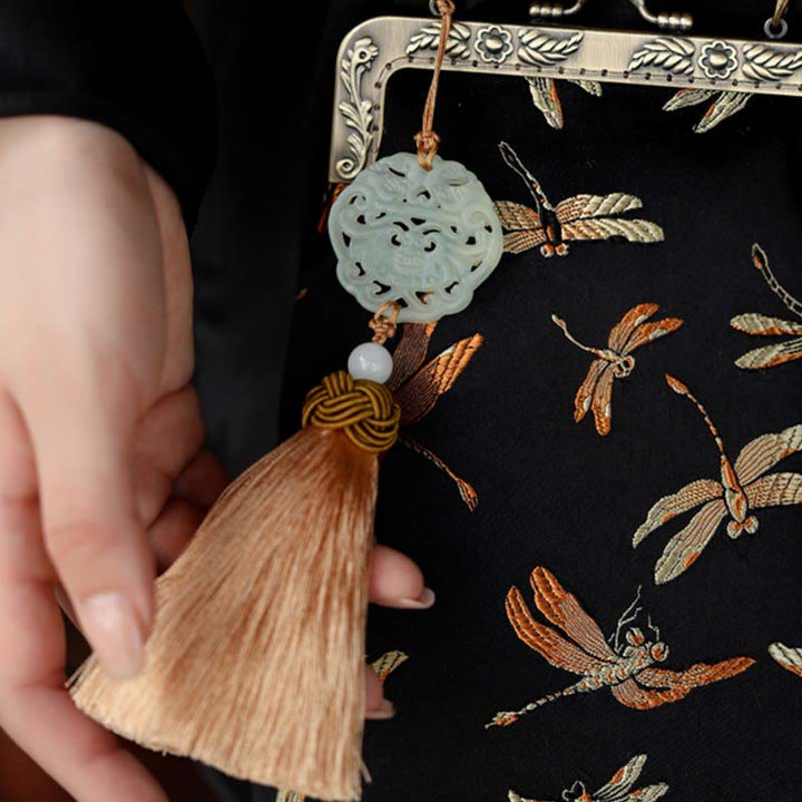 Buddha Stonesの小さなトンボのメタルチェーンクロスボディバッグショルダーバッグ携帯電話バッグ