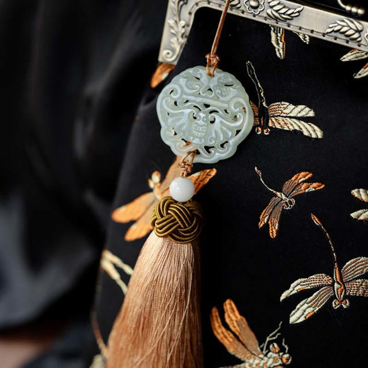 Buddha Stonesの小さなトンボのメタルチェーンクロスボディバッグショルダーバッグ携帯電話バッグ