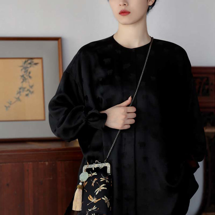 Buddha Stonesの小さなトンボのメタルチェーンクロスボディバッグショルダーバッグ携帯電話バッグ