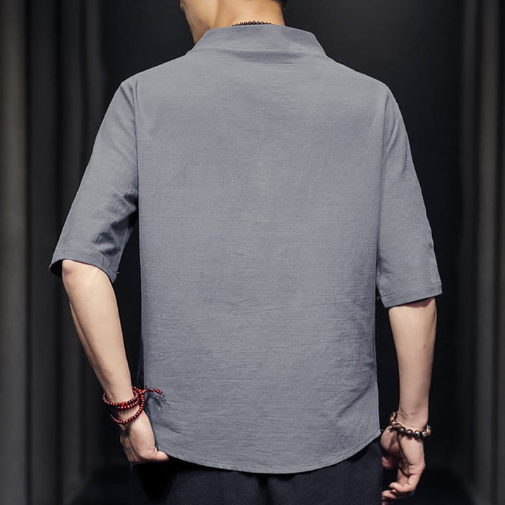 Buddha Stonesカジュアル サマー ハーフスリーブ シャツ コットン メンズ ウェア - image 19