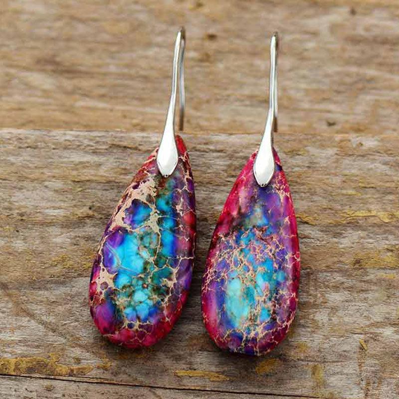 Buddha Stones皇帝石 水晶 幸福のイヤリング