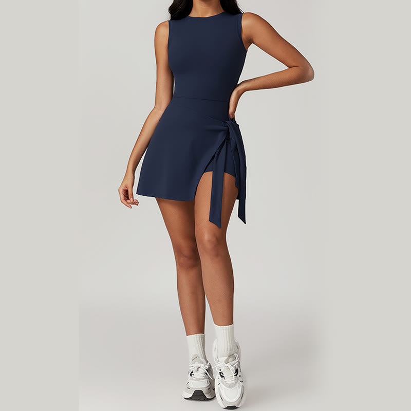 Buddha Stones無地 スポーツ テニス ヨガ レースアップ レディース スポーツドレス