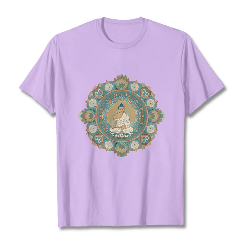 Buddha Stones曼荼羅花仏Tシャツ - 梅 - 2XL - image 16
