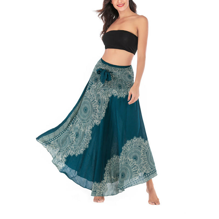 Buddha Stonesのツースタイルウェア、ボヘミアンマンダラフラワービーチスカートドレス - image 4