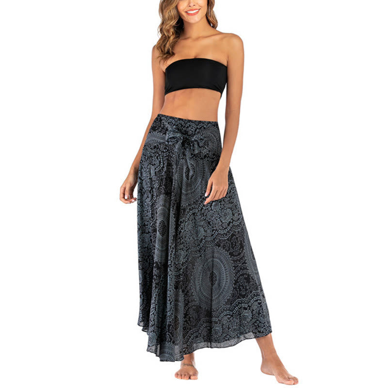 Buddha Stonesの2つのスタイルで着るボヘミアンコンパスローズフラワースカートドレス - image 45