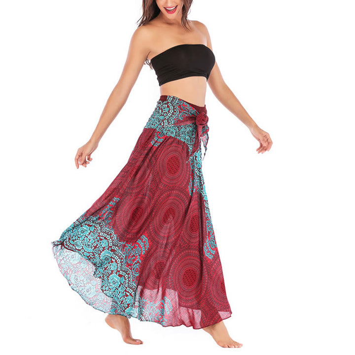 Buddha Stonesツースタイルウェア ボヘミアンコンパスローズフラワーレースアップスカートドレス - image 39