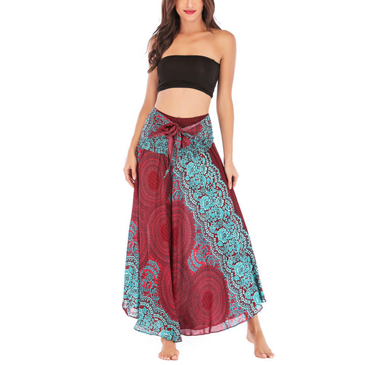 Buddha Stonesツースタイルウェア ボヘミアンコンパスローズフラワーレースアップスカートドレス - image 37