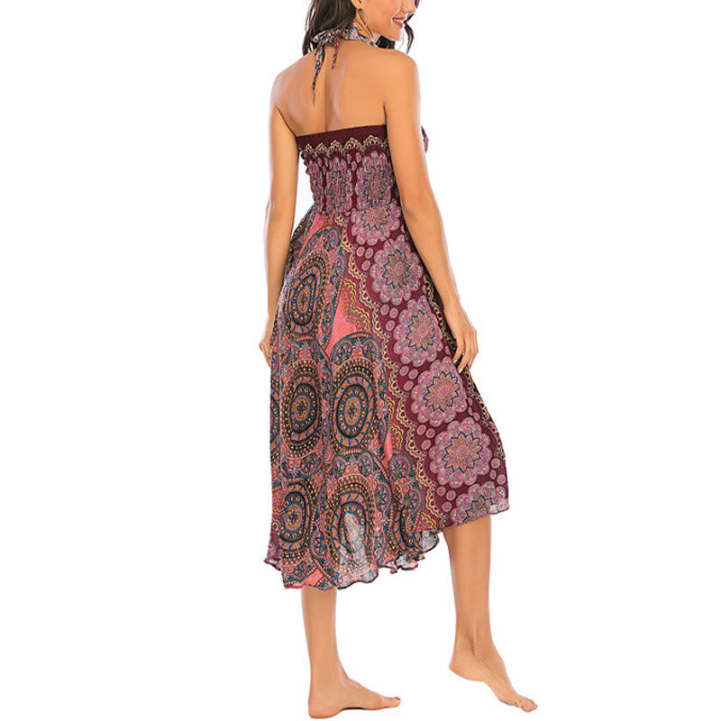 Buddha Stonesの2つのスタイルがボヘミアン曼荼羅フラワーレースアップスカートドレスを着る - image 27