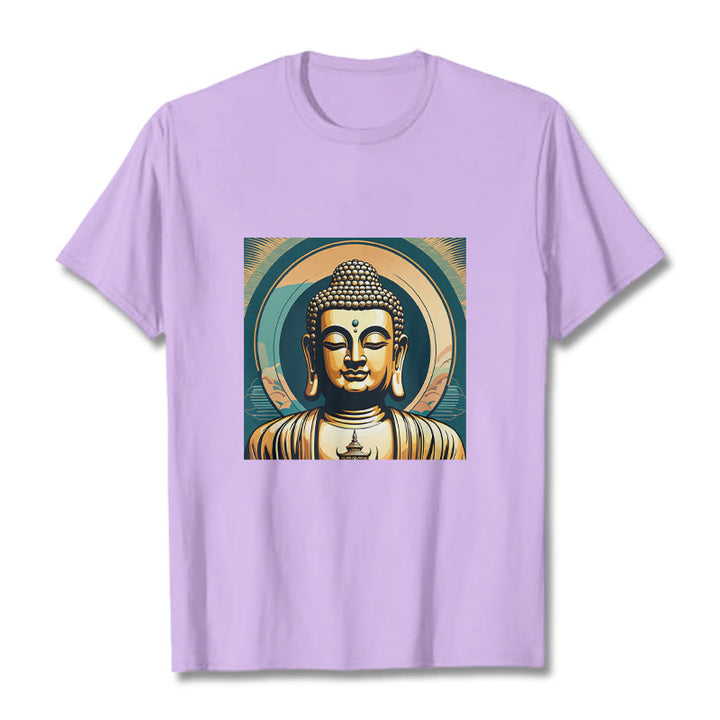 Buddha StonesオーラゴールデンブッダTシャツ - 梅 - 2XL - image 16