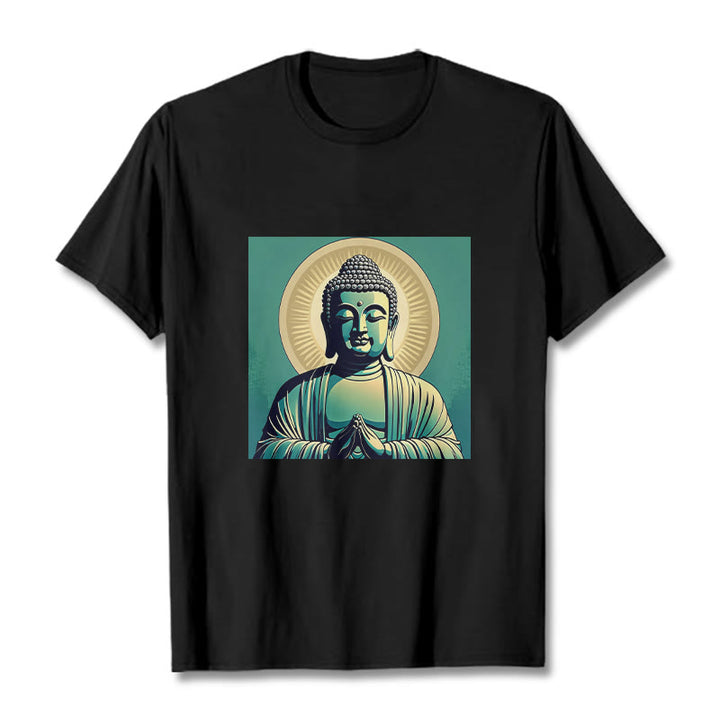Buddha StonesオーラグリーンブッダTシャツ - 黒 - 2XL - image 6