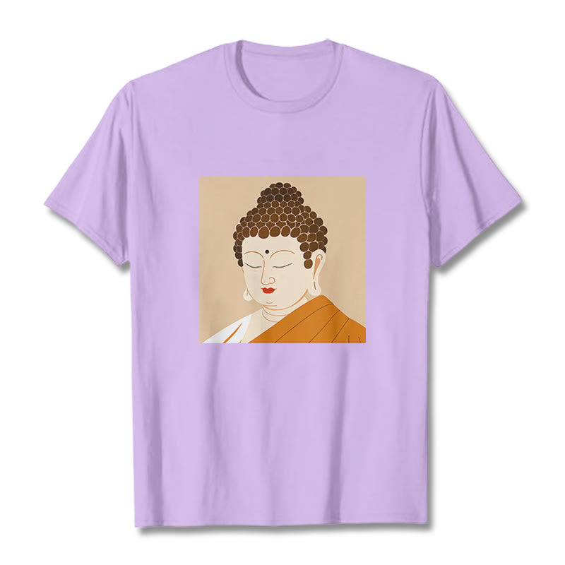 Buddha Stones目を閉じてリラックス 仏陀Tシャツ - 梅 - 2XL - image 16