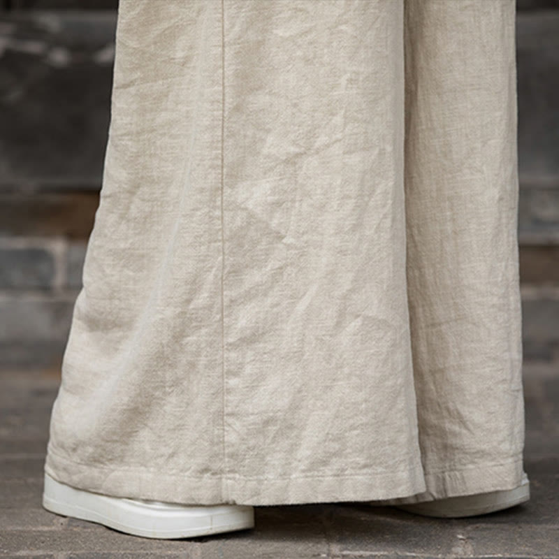 Buddha Stonesハンドメイド タイダイ ラミー リネン フロッグボタン ミディドレス ワイドレッグパンツ ポケット付き - image 37