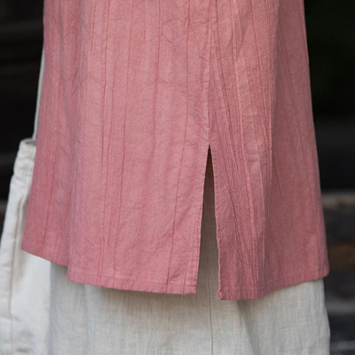 Buddha Stonesハンドメイド タイダイ ラミー リネン フロッグボタン ミディドレス ワイドレッグパンツ ポケット付き - image 22