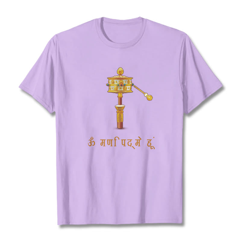 Buddha Stonesサンスクリット語 OM NAMAH SHIVAYA祈祷ホイールTシャツ Tシャツ - 梅 - 2XL - image 18