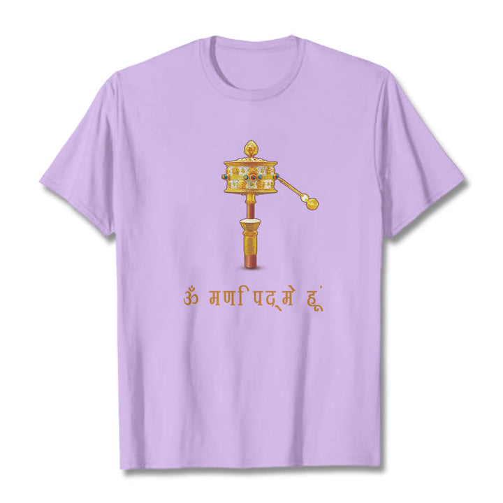Buddha Stonesサンスクリット語 OM NAMAH SHIVAYA祈祷ホイールTシャツ Tシャツ - 梅 - 2XL - image 18