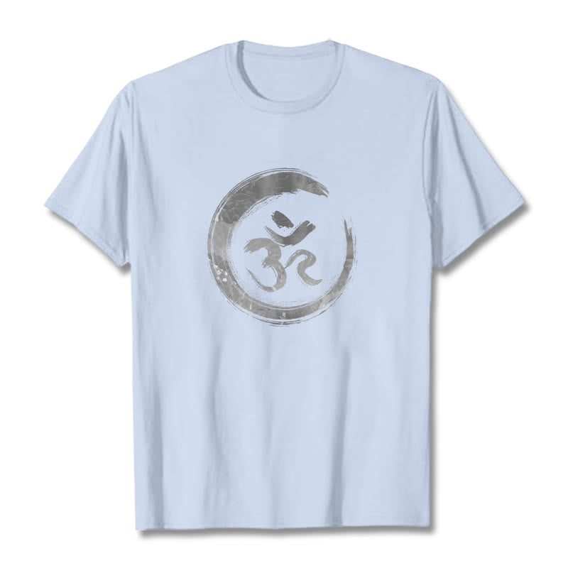 Buddha Stones OM マントラ サンスクリット T シャツ - ライトシアン - 2XL - image 18