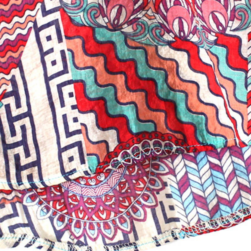 Buddha Stonesレディース マンダラジオメトリー ハーフボタンシャツ