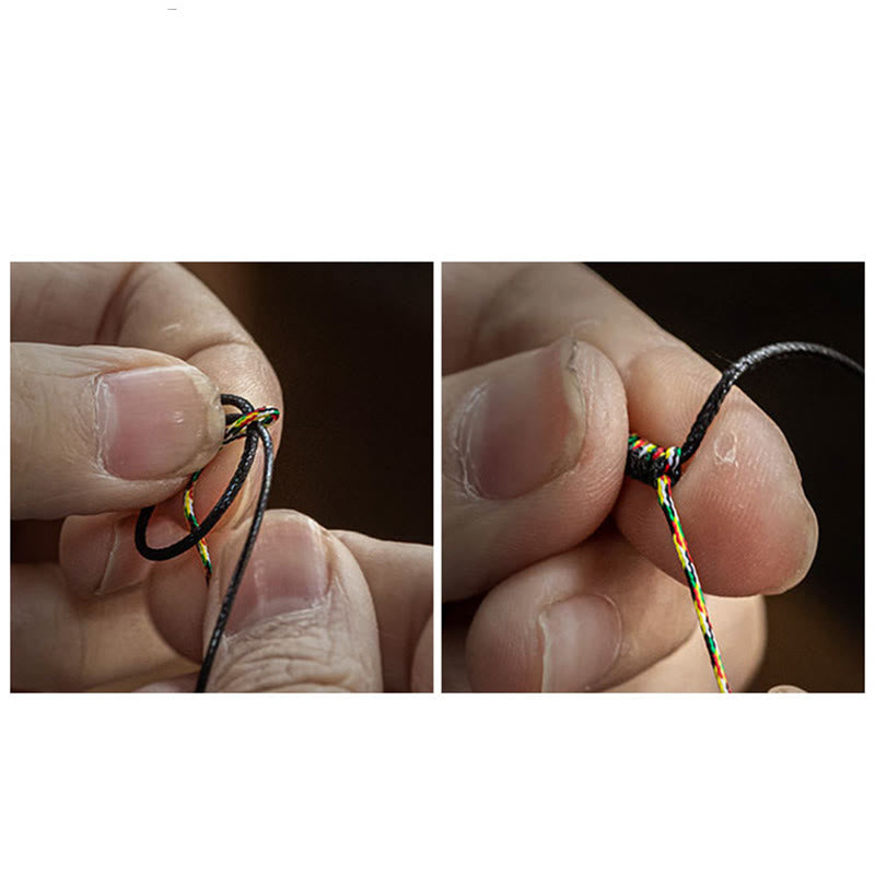 Buddha Stonesハンドメイド 925 スターリングシルバー 平和と喜び 安全と幸福の守り 編み込みブレスレット