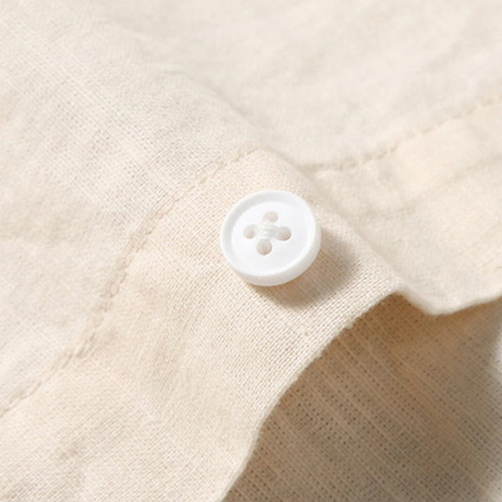 Buddha Stonesサマー メンズ 半袖 ボタンダウン コットンリネンシャツ - image 8