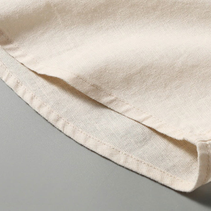 Buddha Stonesサマー メンズ 半袖 ボタンダウン コットンリネンシャツ - image 13