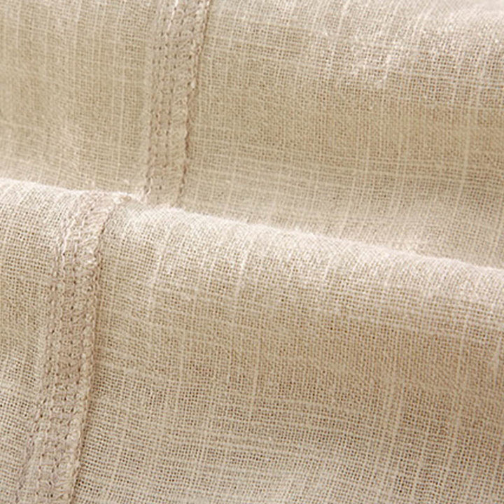 Buddha Stonesメンズ 無地 ラミー リネン ドローストリング クロップドパンツ ポケット付き - image 5