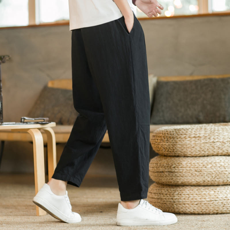 Buddha Stonesポケット付きメンズ サマーコットンパンツ - image 12