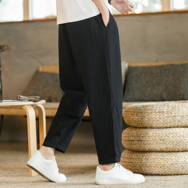 Buddha Stonesポケット付きメンズ サマーコットンパンツ - image 12