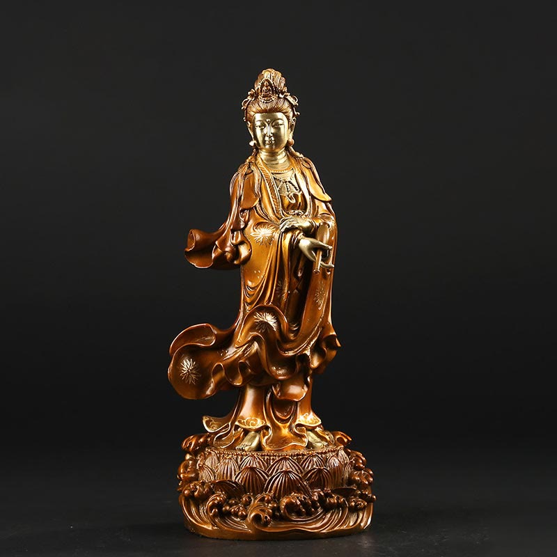 Buddha Stones(観音菩薩像)真鍮製 ハーモニー銅像 室内装飾