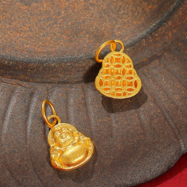 Buddha Stones999ゴールド ミニ 笑う仏陀 幸運 富 ネックレス ペンダント - image 13