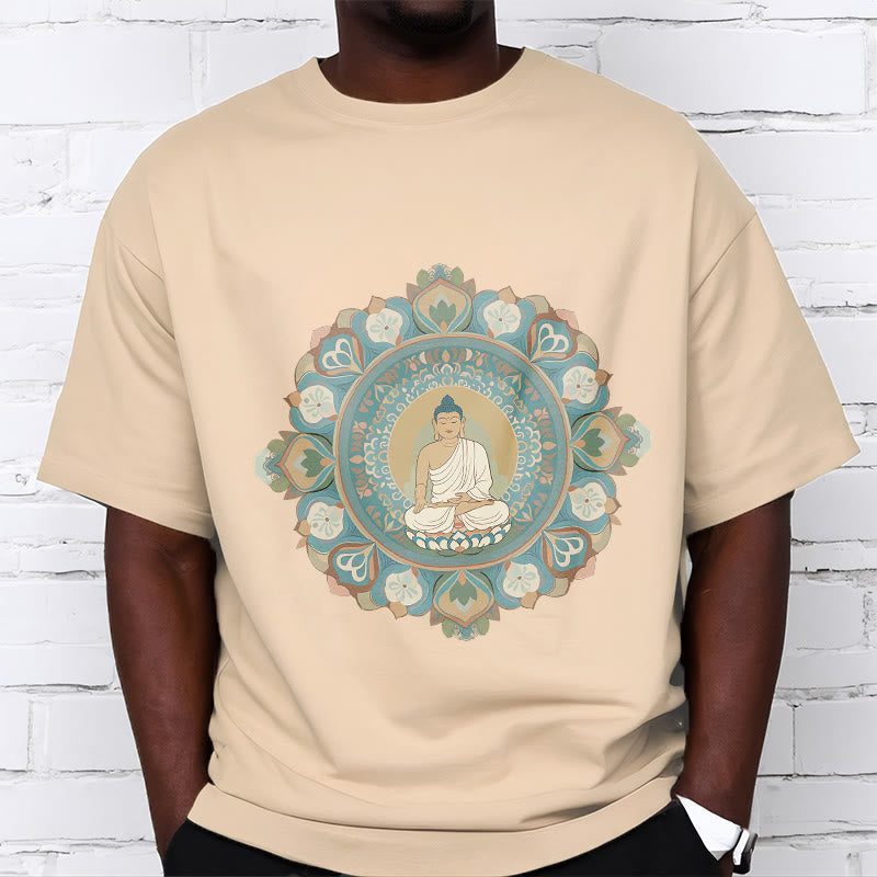 Buddha Stones曼荼羅花仏Tシャツ - image 11
