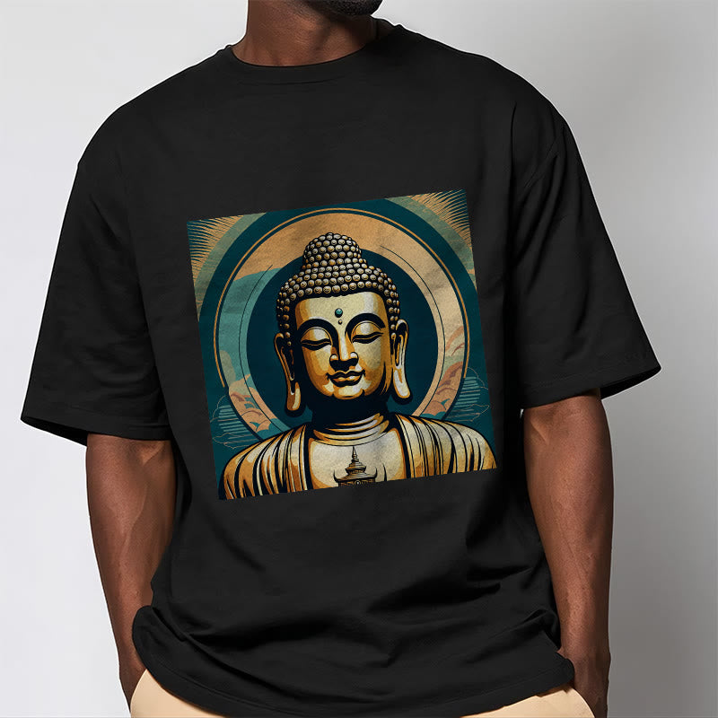 Buddha StonesオーラゴールデンブッダTシャツ - image 2