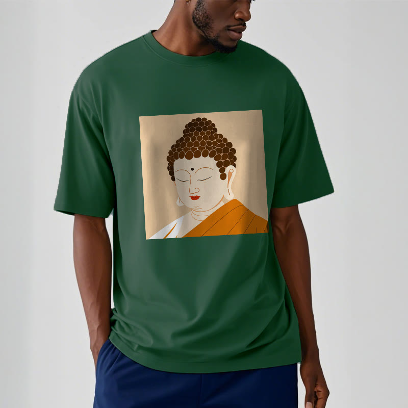 Buddha Stones目を閉じてリラックス 仏陀Tシャツ - image 11