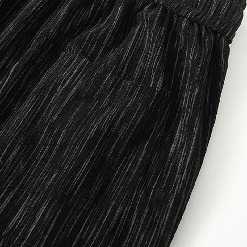 Buddha Stonesプラスサイズ 夏 無地デザイン ドローストリング メンズ ストレートレッグパンツ ポケット付き - image 7