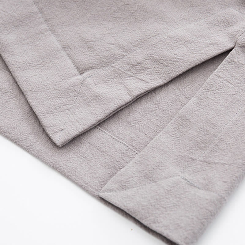 Buddha Stones唐蛙ボタン長袖シャツ コットンリネン メンズ服 - image 22