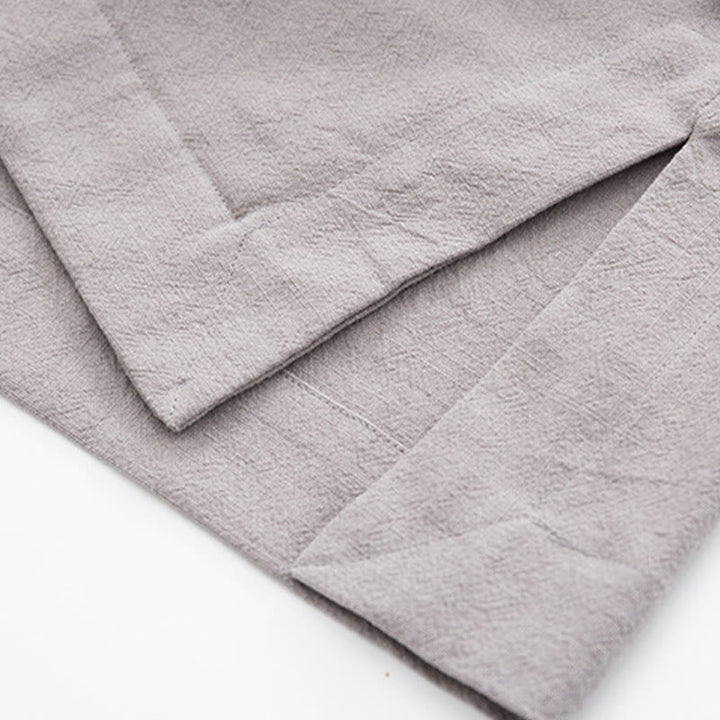 Buddha Stones唐蛙ボタン長袖シャツ コットンリネン メンズ服 - image 22